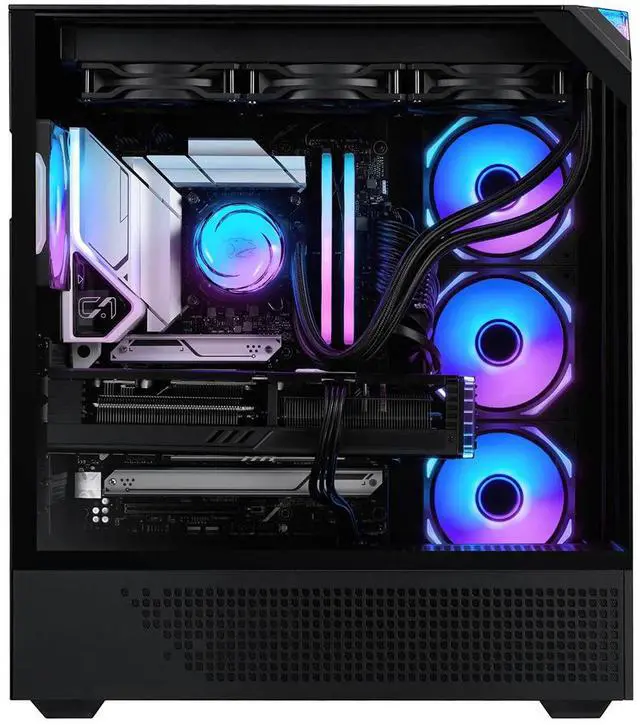 Alt view image 10 of 14 - iBUYPOWER Element 9 Pro Black Gaming PC Desktop - AMD Ryzen 7 9800X3D - NVIDIA GeForce RTX 5060Ti 8GB - 32GB DDR5 RGB - 2TB NVMe SSD - EPBA7N56T01