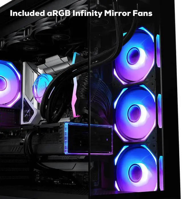 Alt view image 14 of 14 - iBUYPOWER Element 9 Pro Black Gaming PC Desktop - AMD Ryzen 7 9800X3D - NVIDIA GeForce RTX 5060Ti 8GB - 32GB DDR5 RGB - 2TB NVMe SSD - EPBA7N56T01