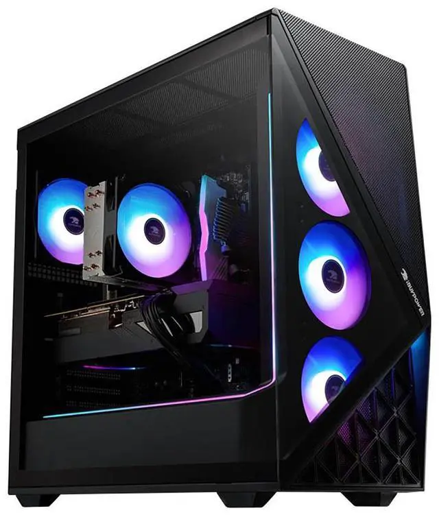 Alt view image 9 of 14 - iBUYPOWER Slate 9 Black Gaming PC Desktop - AMD Ryzen 5 8400F - NVIDIA GeForce RTX 5060Ti 8GB - 16GB DDR5 RGB - 1TB NVMe SSD - SBA5N56T01
