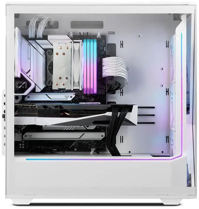 Alt view image 10 of 14 - iBUYPOWER Slate 9 White Gaming PC Desktop - Intel Core Ultra 9 285 - NVIDIA GeForce RTX 5060Ti 8GB - 64GB DDR5 RGB - 2TB NVMe SSD - SWI9N56T01