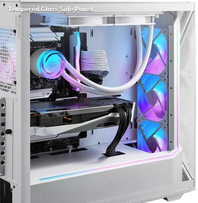 Alt view image 13 of 14 - iBUYPOWER Slate 9 White Gaming PC Desktop - Intel Core Ultra 9 285 - NVIDIA GeForce RTX 5060Ti 8GB - 64GB DDR5 RGB - 2TB NVMe SSD - SWI9N56T01