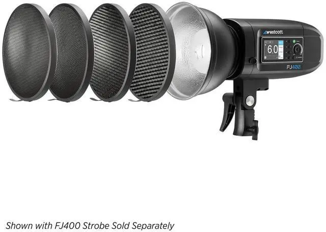 Alt view image 4 of 7 - Westcott 55-Degree Wide Umbrella Reflector with Honeycomb Grids, Bowens-Mount, Silver/Black