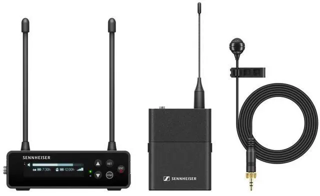 Alt view image 8 of 14 - Sennheiser EW-DP ME 4 SET Camera-Mount Digital Wireless Cardioid Lavalier Mic System (Q1-6: 470 to 526 MHz)