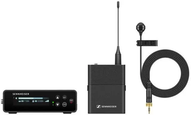 Alt view image 9 of 14 - Sennheiser EW-DP ME 4 SET Camera-Mount Digital Wireless Cardioid Lavalier Mic System (Q1-6: 470 to 526 MHz)