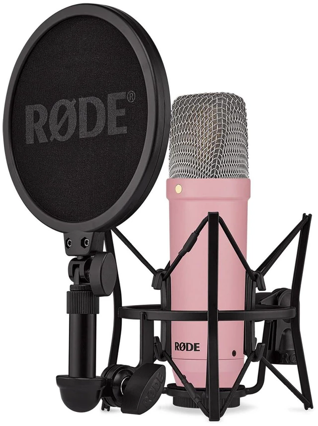 Alt view image 7 of 7 - Rode Signature Series NT1 Cardioid Condenser Studio Microphone, White, Bundle with H&A Microphone Stand and TAPH100 Studio Monitor Headphones