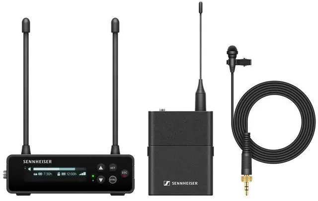 Alt view image 15 of 20 - Sennheiser EW-DP ME 2 SET Camera-Mount Digital Wireless Omni Lavalier Mic System (R1-6: 520 to 576 MHz)