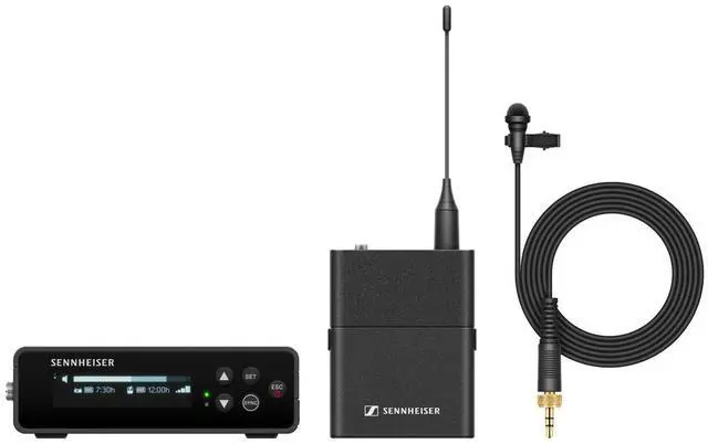 Alt view image 16 of 20 - Sennheiser EW-DP ME 2 SET Camera-Mount Digital Wireless Omni Lavalier Mic System (R1-6: 520 to 576 MHz)