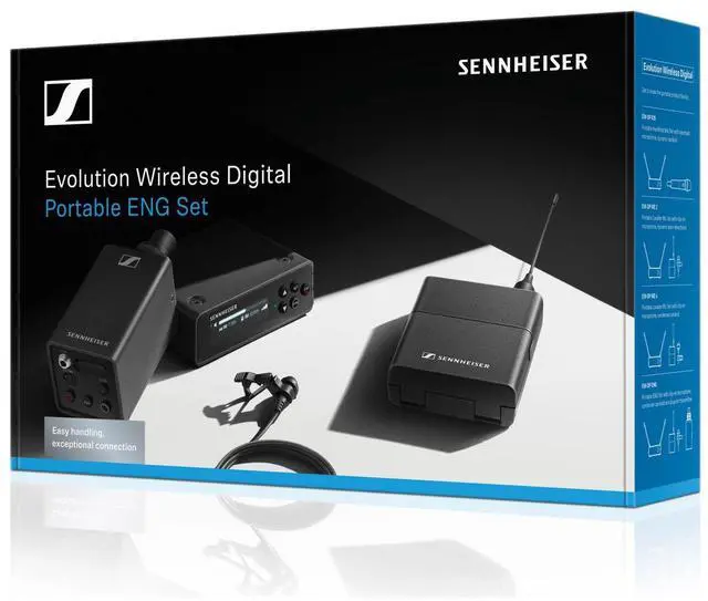 Alt view image 3 of 7 - Sennheiser EW-DP Digital Wireless Portable System with ME-2 Lavalier Microphone and SKP Plug-On Transmitter, R4-9: 552-607.8 MHz