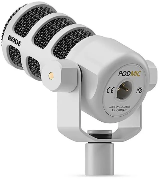Alt view image 11 of 13 - RODE Microphone RODE  PodMic Dynamic Podcasting Microphone (White)
