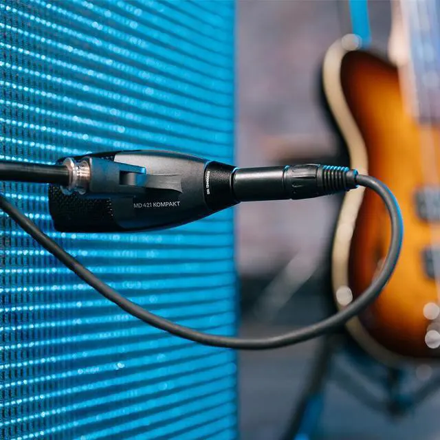 Alt view image 9 of 15 - Sennheiser MD 421 KOMPAKT Multipurpose Cardioid Dynamic Microphone