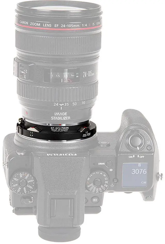 Alt view image 7 of 7 - Fotodiox Pro Fusion Smart AF Adapter for Canon EOS (EF / EF-S) D/SLR Lens to Fujifilm G-Mount GFX Mirrorless Digital Camera Systems with Full Automated Functions