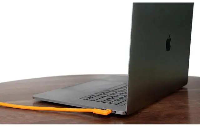 Alt view image 5 of 6 - Tether Tools TetherPro 1.6' USB-C Straight to USB-C Right Angle Pigtail Cable, High Visibility Orange