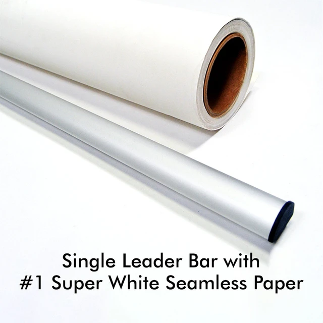 Alt view image 7 of 7 - Savage 107" Leader Bar with Super White Paper Backdrop