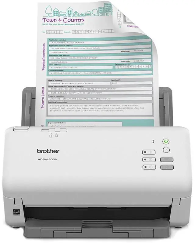 Alt view image 10 of 16 - Brother ADS4300N 24 bit Dual CIS 600 x 600 dpi Sheet Fed Professional Desktop Scanner