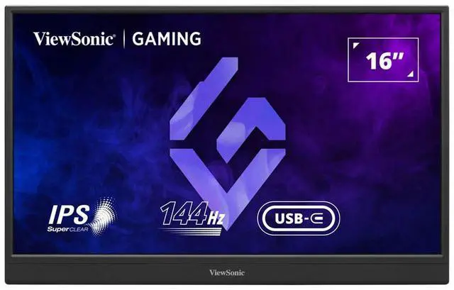 Alt view image 17 of 20 - ViewSonic VX1654 16 Inch 1080p Portable IPS Gaming Monitor with 144Hz, AMD FreeSync, 2 Way Powered 60W USB C, Mini HDMI, and Built-in Stand with Protective Cover