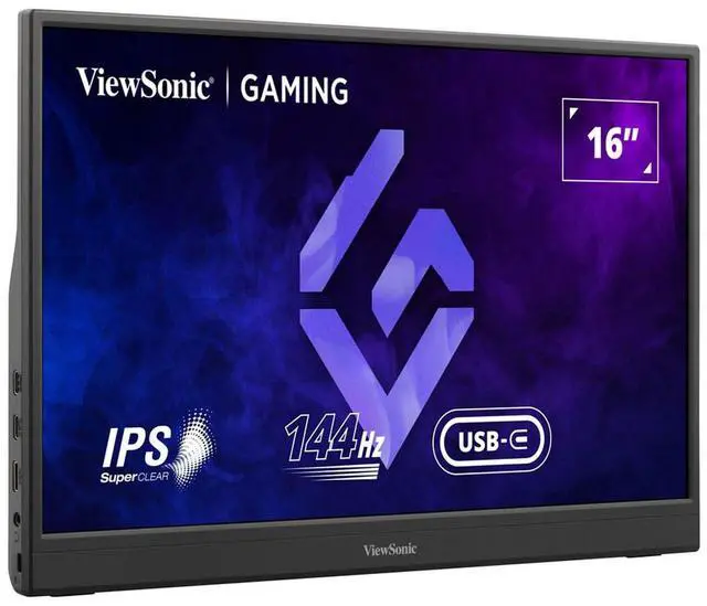 Alt view image 18 of 20 - ViewSonic VX1654 16 Inch 1080p Portable IPS Gaming Monitor with 144Hz, AMD FreeSync, 2 Way Powered 60W USB C, Mini HDMI, and Built-in Stand with Protective Cover