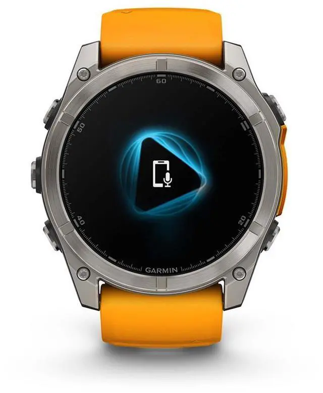 Alt view image 5 of 15 - Garmin fnix® 8 - 51 mm, AMOLED, Sapphire, Premium Multisport GPS Smartwatch, Long-Lasting Battery Life, Dive-Rated, Built-in LED Flashlight, Titanium with Spark Orange/Graphite Band