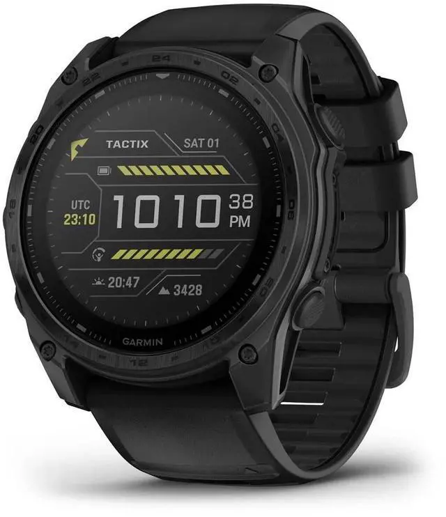 Alt view image 2 of 8 - Garmin tactix® 8 51mm, Solar Charged Display, Elite, Premium Tactical GPS Smartwatch, Includes Applied Ballistics Elite Solver, Titanium Bezel, Sapphire Lens, 40-Meter Dive Rating