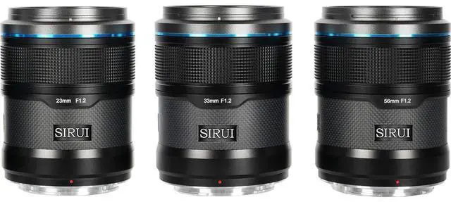 Alt view image 9 of 14 - Sirui Sniper f/1.2 Autofocus 3-Lens Set 23mm 33mm 56mm (Sony E, Black) AS-3S-EB