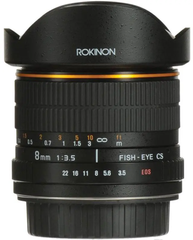 Alt view image 9 of 18 - Rokinon FE8MC 8mm f/3.5 Aspherical Fisheye Lens for Canon DSLR Cameras Black