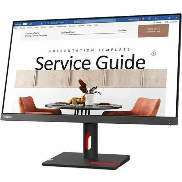 Alt view image 20 of 20 - Lenovo ThinkVision S24i-30 23.8 inch Monitor