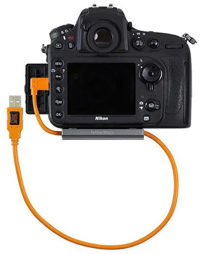 Alt view image 6 of 6 - Tether Tools TetherPro Right Angle Adapter USB 3.0 to USB 3.0 Micro-B 5-Pin Pigtail Cable, 20", Orange