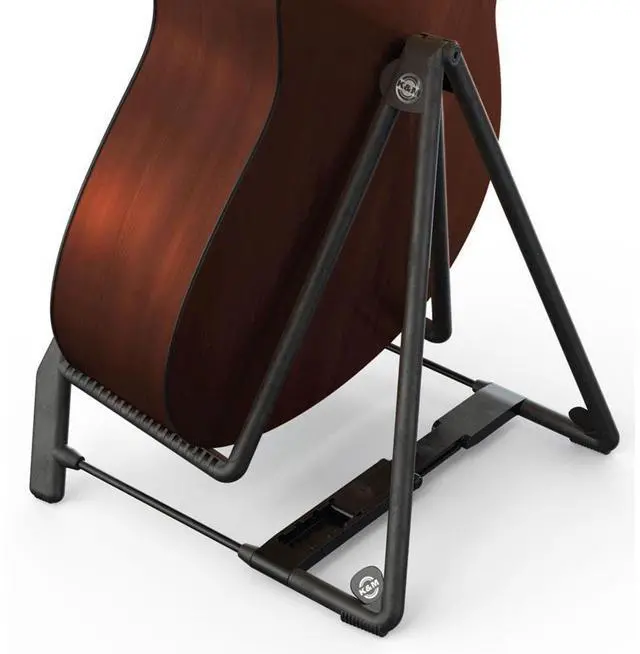 Alt view image 2 of 3 - K&M Heli-2 17580 Acoustic Guitar Stand, 185-230mm/7.28-9.06" Width Adjustment, Black