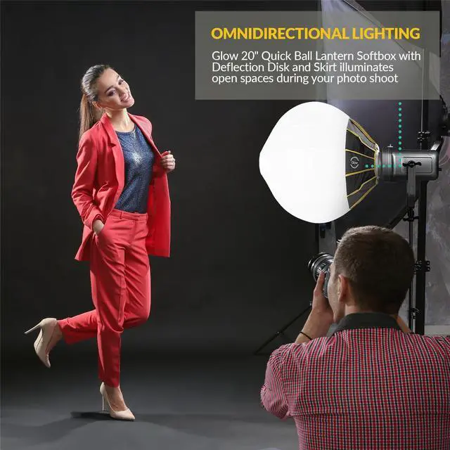 Alt view image 6 of 7 - GVM PR150R 150W LED Spotlight Bi-Color & RGB Studio Light with 20" Softbox,Stand