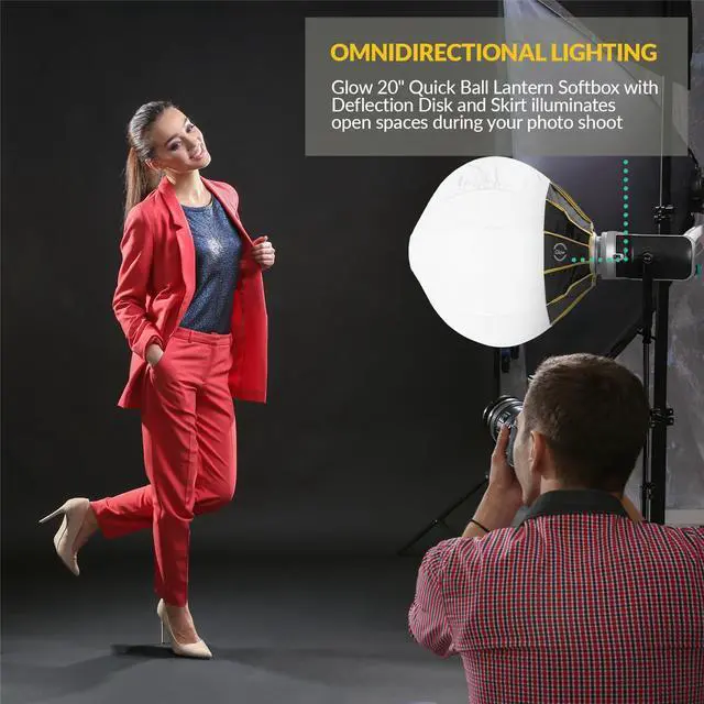 Alt view image 7 of 7 - GVM SD200D 200W Bi-Color LED Video Spotlight, w/20" Lantern Softbox & 9.5' Stand