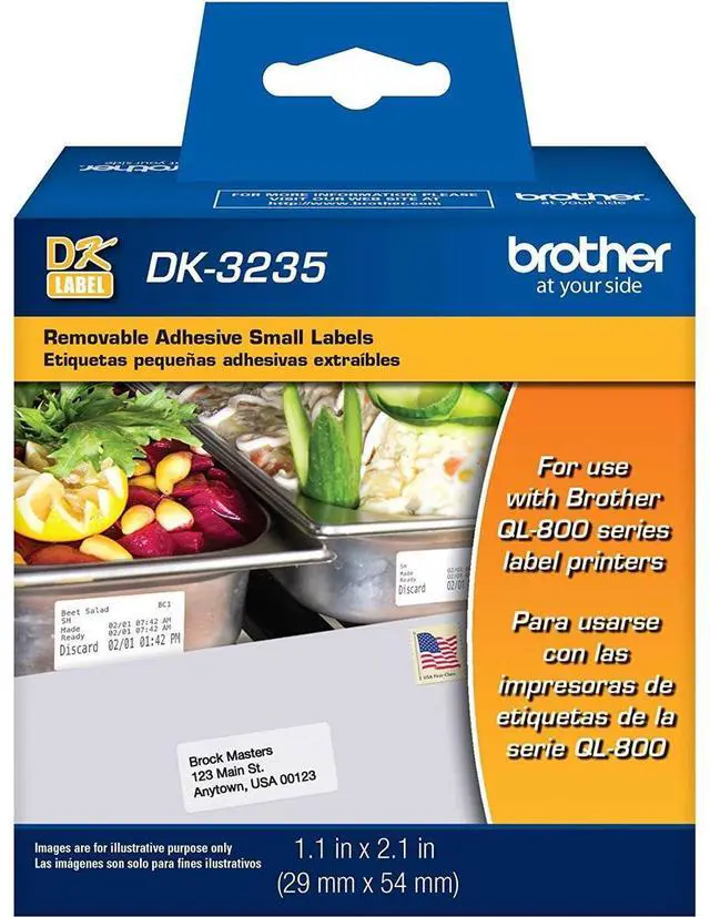 Alt view image 10 of 12 - Brother Printer DK3235 Die Cut Removable Adhesive Small Labels (DK3235)