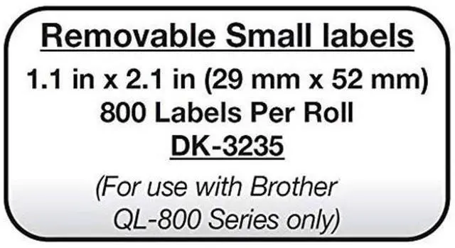 Alt view image 12 of 12 - Brother Printer DK3235 Die Cut Removable Adhesive Small Labels (DK3235)