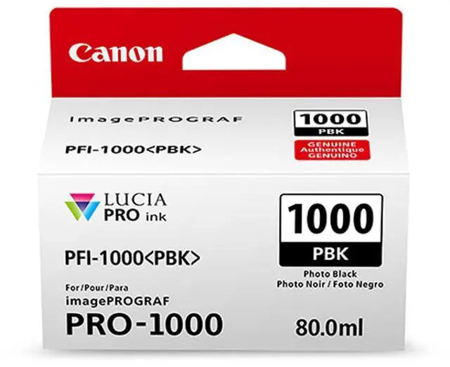 Alt view image 10 of 11 - Canon PFI-1000 PBK Photo Black LUCIA PRO ink for imagePROGRAF PRO-1000 #0546C002