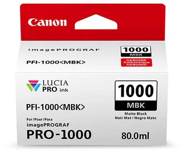 Alt view image 6 of 7 - Canon PFI-1000 MBK Matte Black LUCIA PRO ink for imagePROGRAF PRO-1000 #0545C002