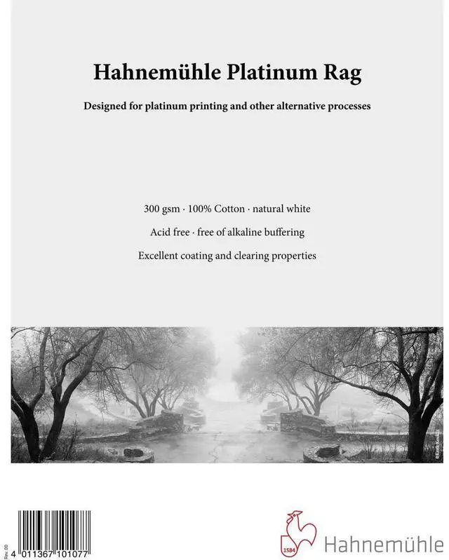 Alt view image 5 of 5 - Hahnemuhle Platinum Rag Fine Art Paper, 300gsm, 11x15", 25 Sheets #10647102