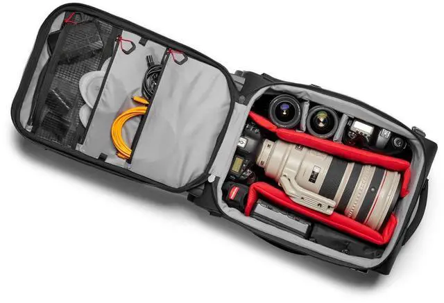 Alt view image 14 of 14 - Manfrotto Pro Light Reloader Switch-55 Carry-On Camera Backpack/Roller Bag