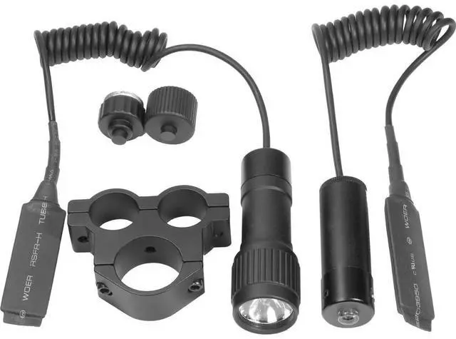 Alt view image 7 of 7 - Barska AU11005 Tactical Red Laser Sight System with Flashlight and Mount