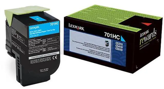 Alt view image 10 of 14 - Lexmark 70C0HCG High Yield Return Program Toner Cartridge - Cyan