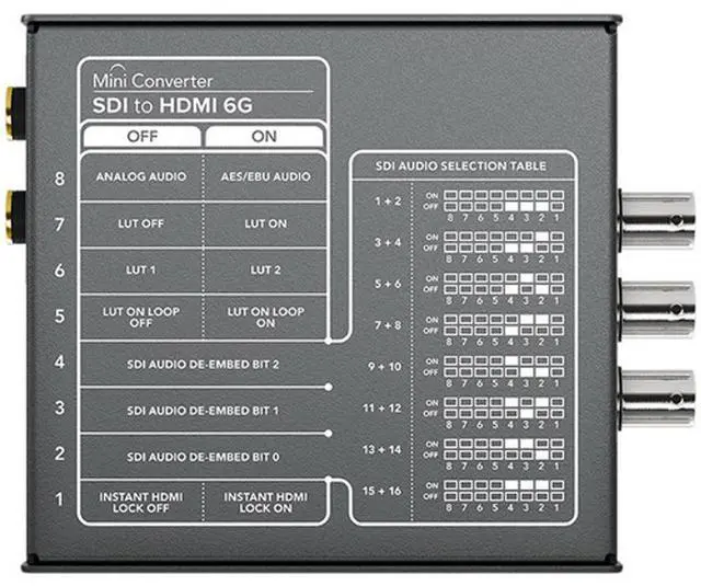 Alt view image 2 of 9 - Blackmagic Design SDI to HDMI 6G Mini Converter #CONVMBSH4K6G