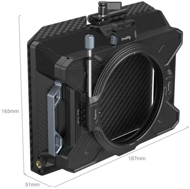 Alt view image 3 of 7 - SmallRig Star-Trial 95mm Multifunctional Modular Matte Box Basic Kit