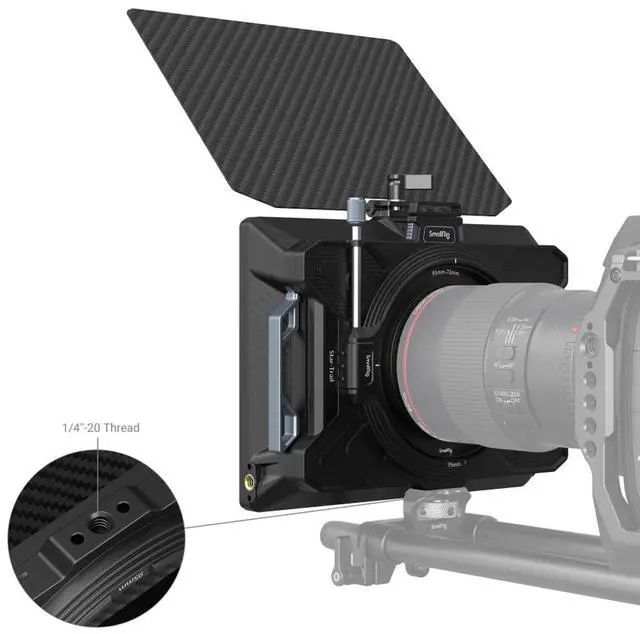 Alt view image 7 of 7 - SmallRig Star-Trial 95mm Multifunctional Modular Matte Box Basic Kit