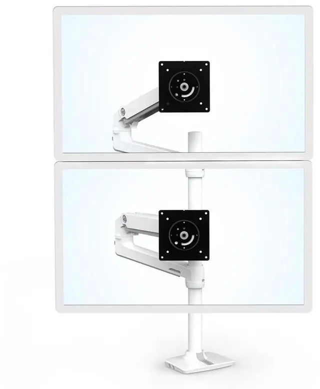 Alt view image 20 of 20 - LX DUAL STACKING ARM, TALL POLE, BRIGHT WHITE, GRAY ACCENTS