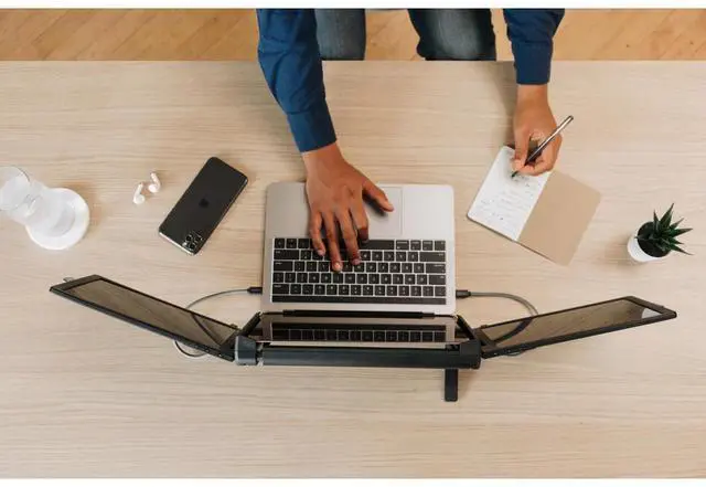 Alt view image 11 of 12 - Xebec Tri-Screen 2 10.1" IPS 60Hz LCD Monitor XTS2