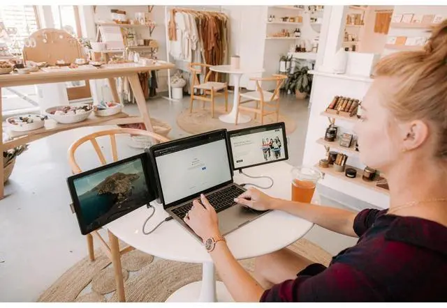 Alt view image 12 of 12 - Xebec Tri-Screen 2 10.1" IPS 60Hz LCD Monitor XTS2