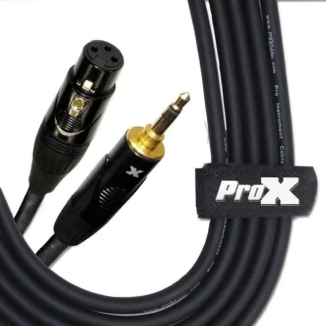 Alt view image 4 of 4 - ProX XC-MXF05 5' TRS-M Mini to XLR3-F Unbalanced High Performance Audio Cable