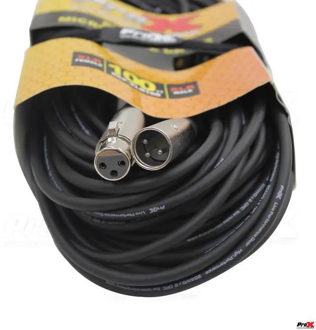 Alt view image 5 of 6 - ProX Premium Series XCP-XLR100 100' XLR-F to XLR-M Balanced Audio Microphone Cable