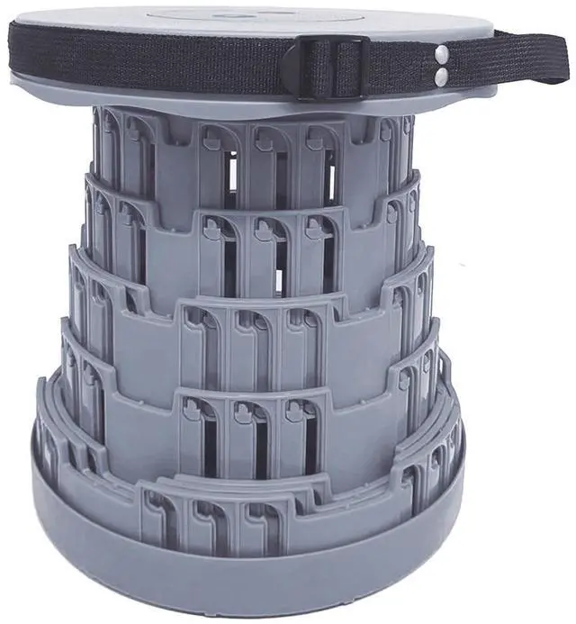 Alt view image 7 of 7 - Aries Portable Telescoping Stool/Chair, Solid Gray