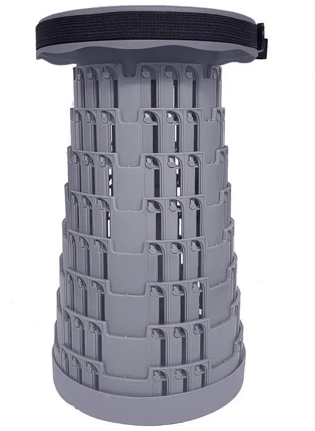 Alt view image 6 of 7 - Aries Portable Telescoping Stool/Chair, Solid Gray