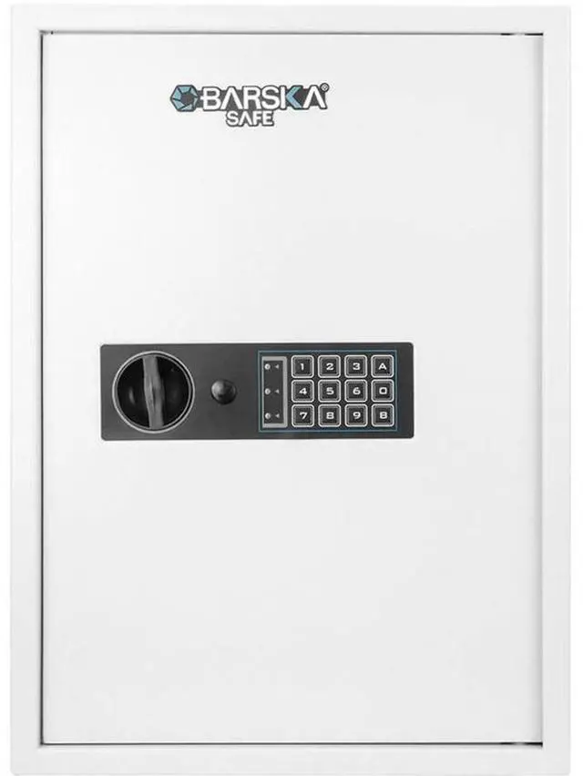 Alt view image 2 of 3 - Barska 100 Key Cabinet Digital Wall Safe with Key Lock, White