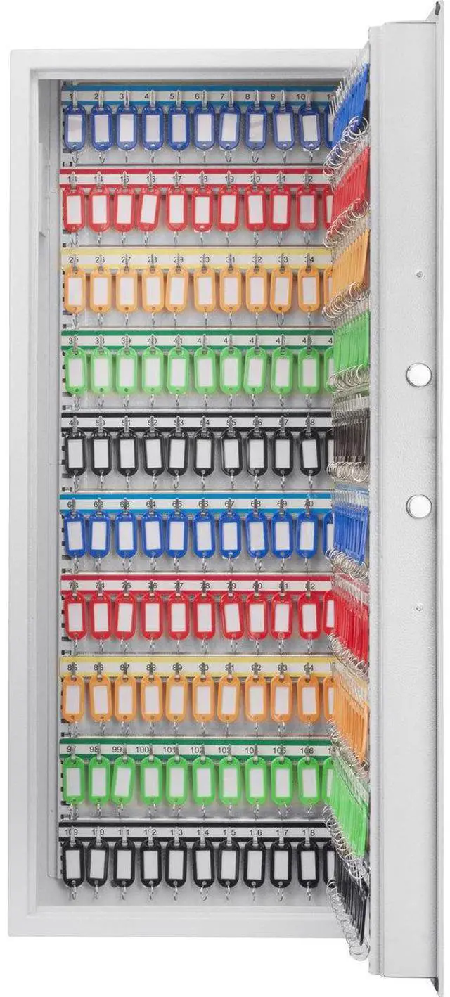 Alt view image 2 of 2 - Barska 240 Key Dual Lock Deadbolt Cabinet Digital Keypad Wall Safe, White