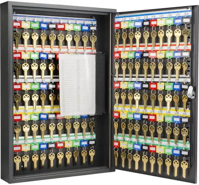 Alt view image 2 of 6 - Barska 100 Position Key Cabinet with Key Lock, Black